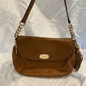 Michael Kors Brown Leather Shoulder Bag with Two Straps